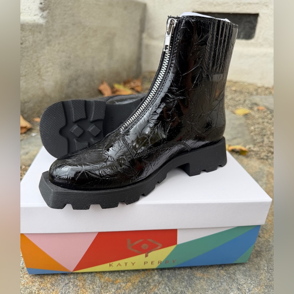 Grunge Daarling Black Combat Boot - Katy Perry